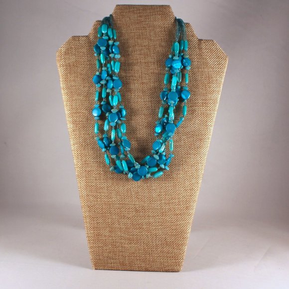 Coldwater Creek Turquoise Color Beaded Necklace - Picture 3 of 4